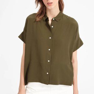Everlane The Clean Silk Short Sleeve Square Shirt